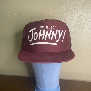 Vintage 90s Nissin Cap Rope/Foam/Mesh Trucker  Snapback Hat/Cap Politics